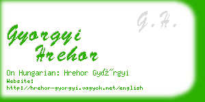 gyorgyi hrehor business card